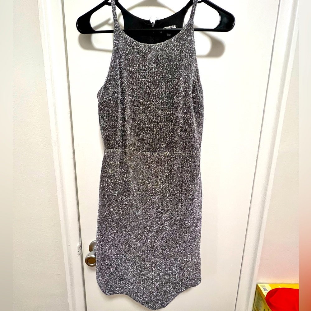 Silver cocktail dress